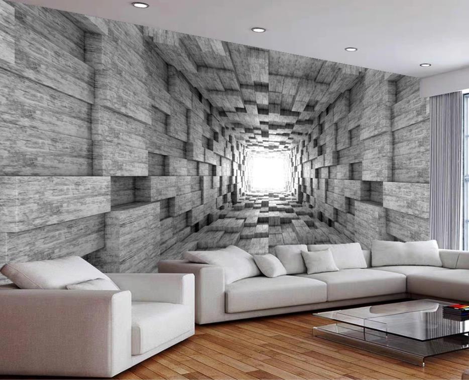 

Wallpapers 3d Murals Wallpaper For Living Room Space Three-dimensional Shaped Building Background Wall, As pic