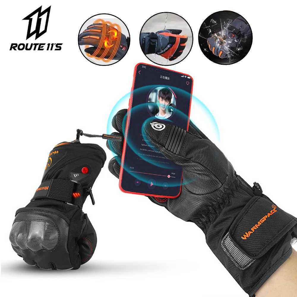 

Motorcycle Gloves USB Powered Winter Moto Electric Heated Gloves Waterproof Motorbike Racing Riding Keep Warm Heating Glove H1022, No battery wsgf1261