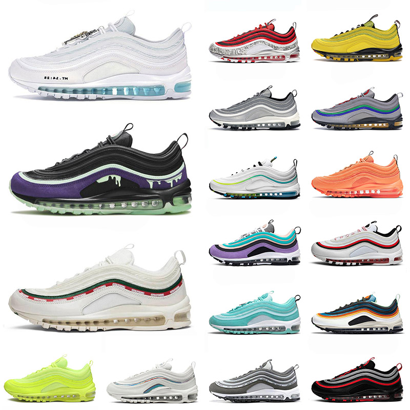 

Top Quality OG97 Cushions Running Sports Shoes Halloween Sail Tropical Twist Mens Women Bleached Coral Silver Bullet Sneakers Trainers SIZE US 12