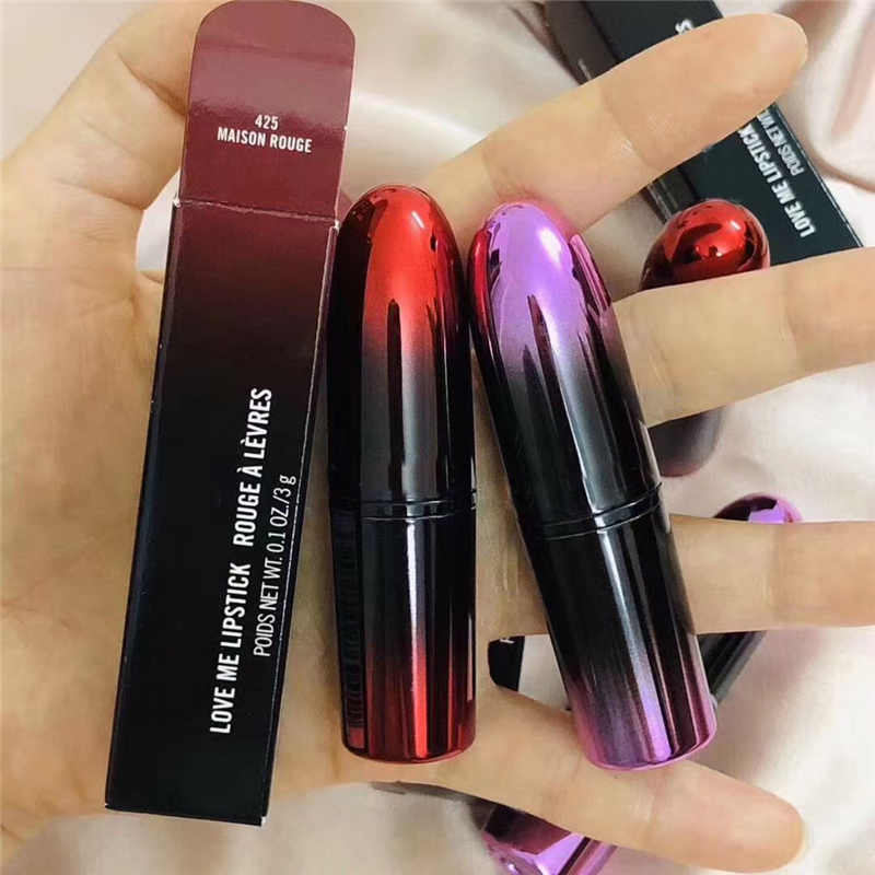 

Top quality Brand M LOVE ME Lipstick 4 Matte colors metal tube Rouge a levres Lipstick, Mixed color