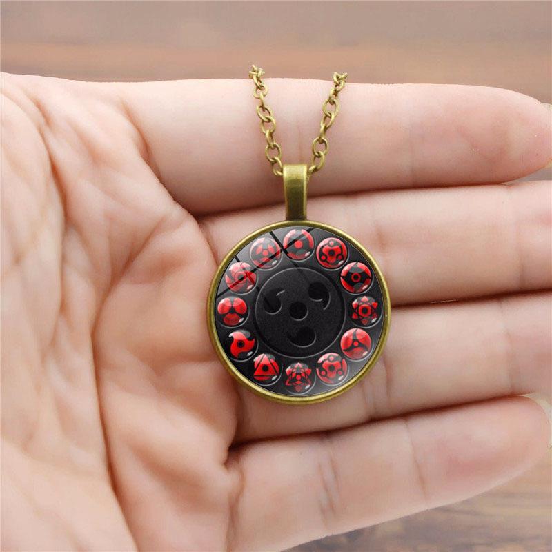 

Chains Anime Sharingan Pendant Necklace Cosplay Accessories Akatsuki Itachi Cartoon Jewelry Women/Men Chain Surprise Gift 3pcs