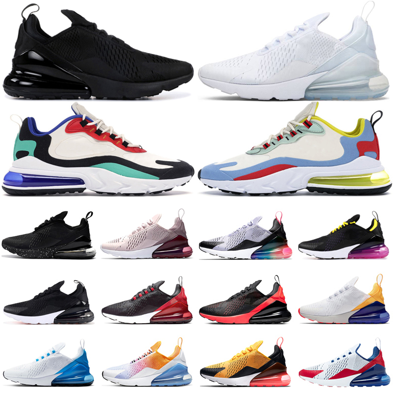 

discount max 270 men women air running shoes 270s react triple white black university red photo blue Barely Rose neon green mens trainer sport sneakers, Triple black