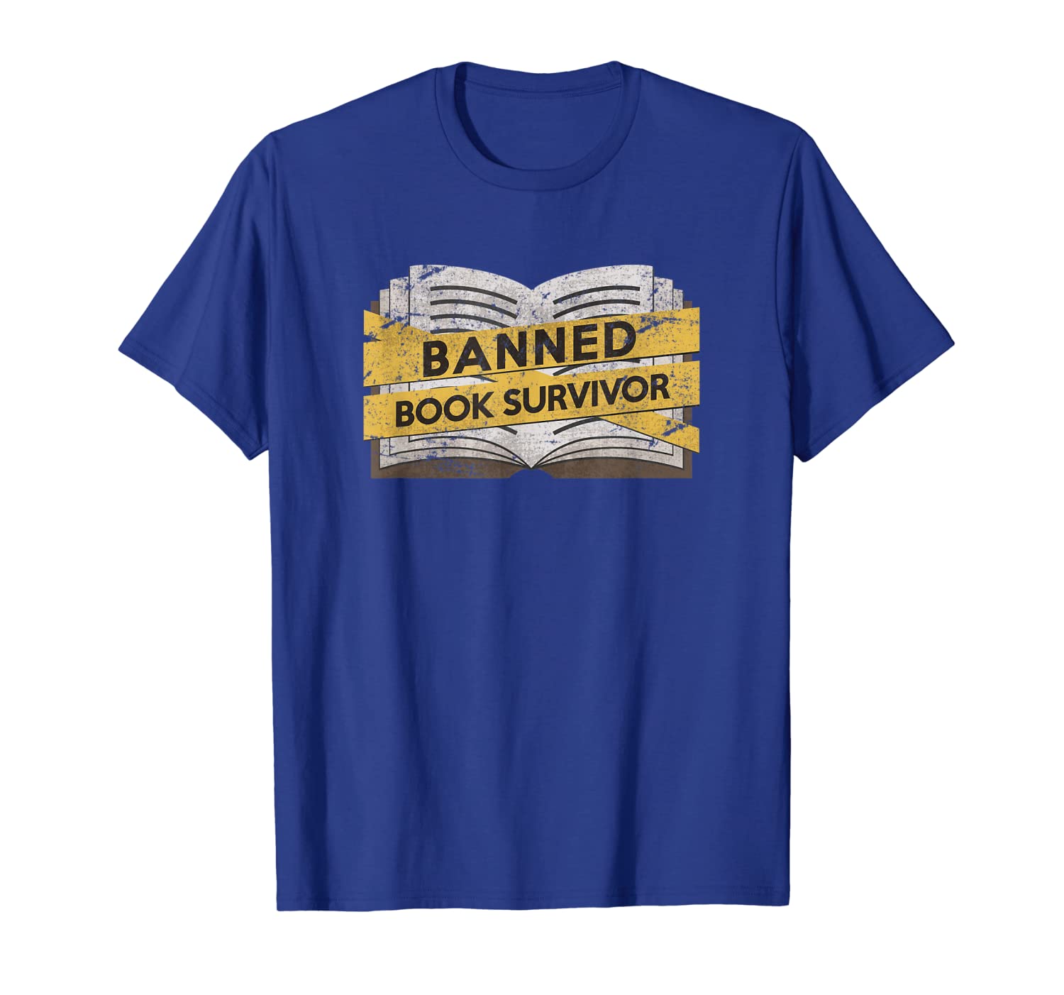 

Banned Book Shirt Banned Book Survivor Bookworm Gift T-Shirt, White;black