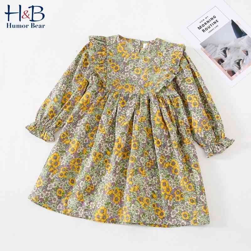 

Girl's Dresses Humor Bear Children Clothing Lovely Princess Toddler Long Sleeve Ruffles Flowers Baby Kids Party Girls Dress C0228, Bz1641 sky blue