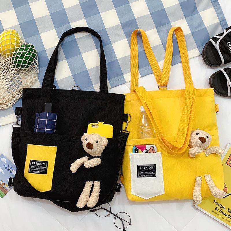

Canvas Female Student Bag Handbag Study One-shoulder School Bags