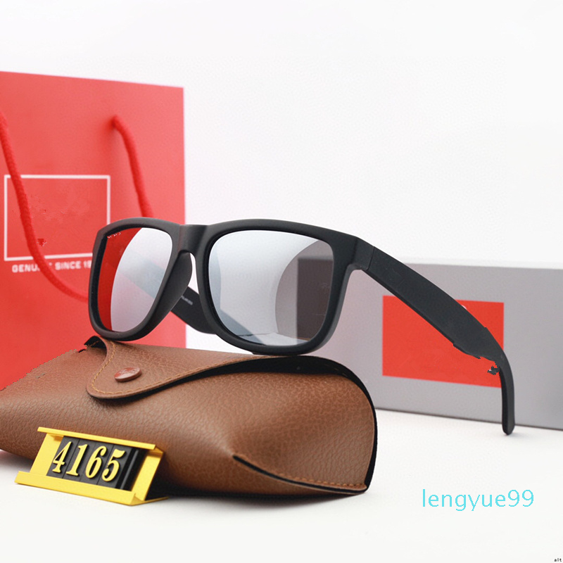 

Justin CLASSIC 4165 Designer Sunglasses Men Women Eyeglasses Outdoor Shades PC Frame polarized uv400 Lady Sun glasses Mirror COLOR MIX, White;black