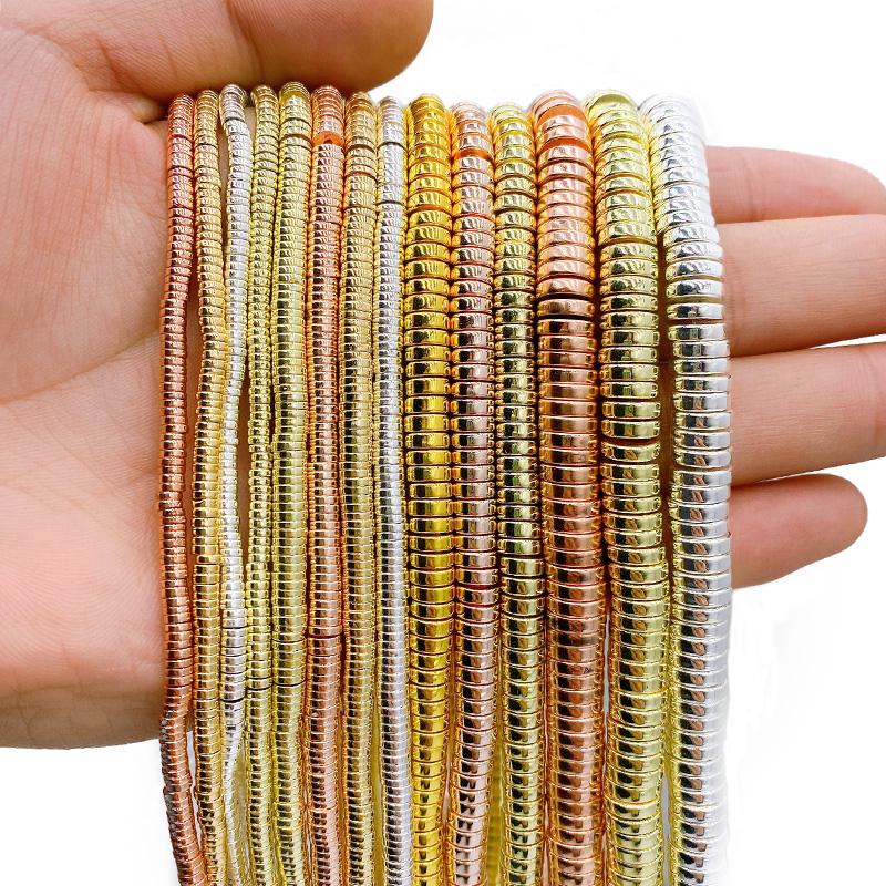 

Other Natural Stone Coin Rose Gold Silvers Hematite Beads 3/4/6/8mm Flat Round Spacers Loose For Jewelry Making Diy Bracelets