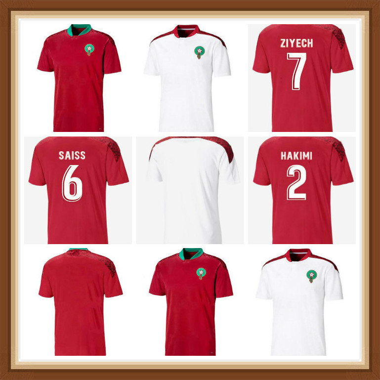 

2021 2022 Morocco soccer jerseys home away 20 21 22 maillot de foot Ziyech Boufal FAJR Munir Ait Bennasser Amrabat football shirts, White