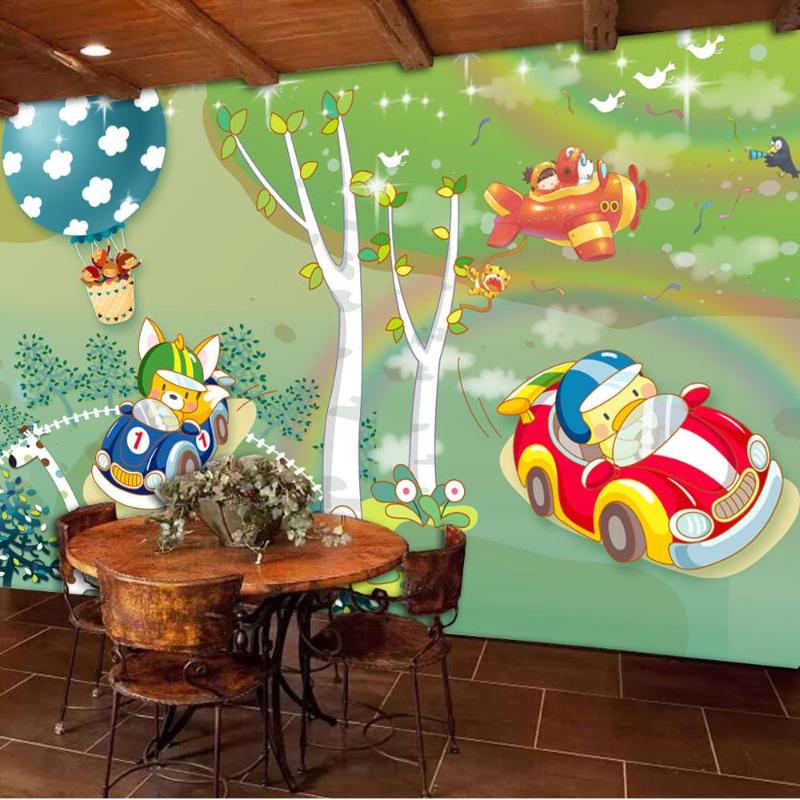 

Wallpapers Bacaz HD Cute Airplane Cars 3d Cartoon Wall Stickers For Kids Room Baby Child Wallpaper Decor Art Paper, 3d fabric material 2