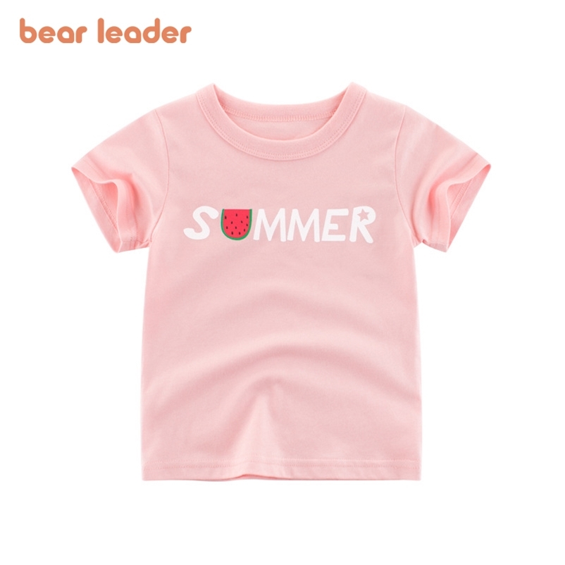 

Baby Girls Letter Fruit Print T-Shirts Summer Kid Girl Casual Tees Toddler Cute Fashion Clothes For 2-7 Years 210429, Ah6004pink