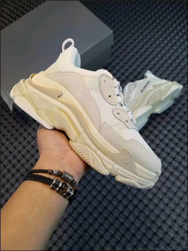 

Men and women Triple S Luxury Sneakers dress Paris Clear balencaiga Sole Mens Womens Designer Vintage Platform shoes size 36-45, #10