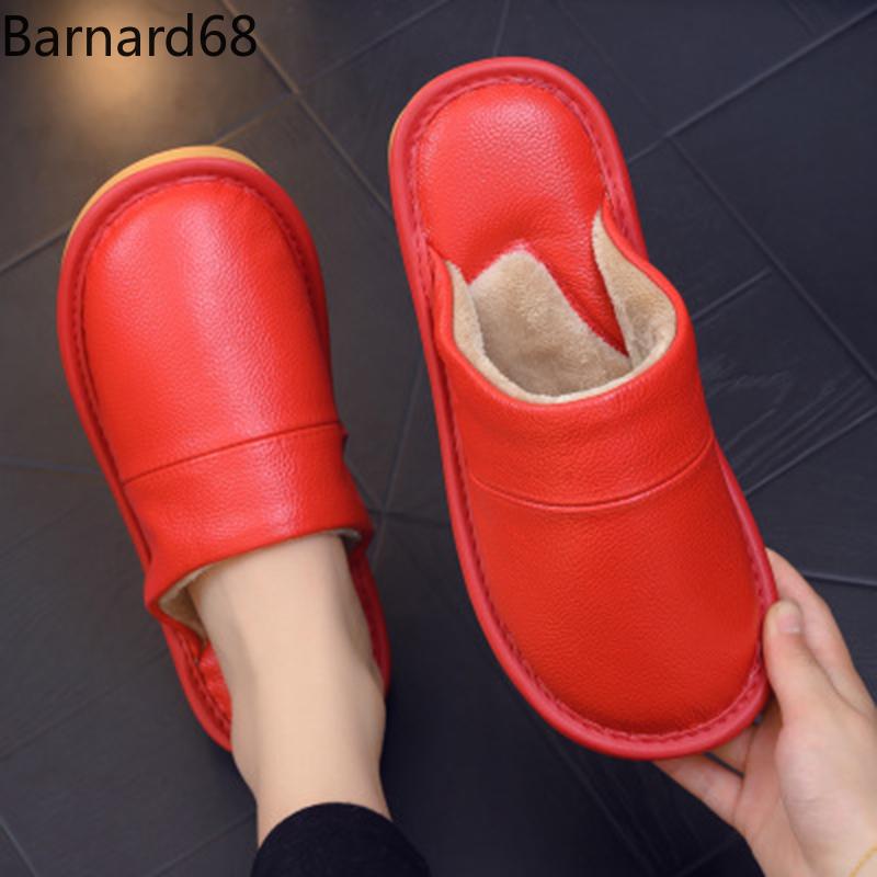 

Winter Plus Cashmere Warm Cotton Slippers Women Anti-slip And Wear-resistant Flat Shoes Women's Indoor Lightweight Couple, Black