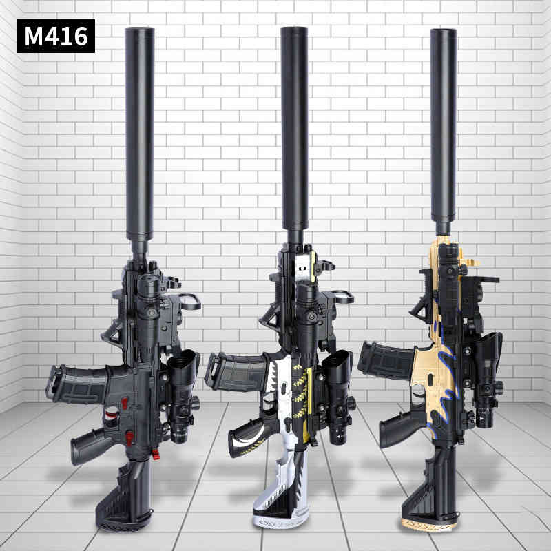

M416 Electric Automatic Rifle Water Bullet Bomb Gel Sniper Toy Gun Pistol Plastic Weapon Model For Boys Kids Adults Shooting Gift