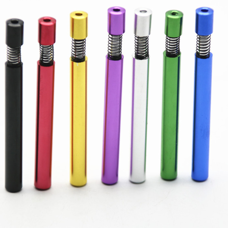 

Smoking pipes Tobacco Herb Pipe Aluminum One Hitter Dugout Snuff Snorter Cigarette Holder Accessories