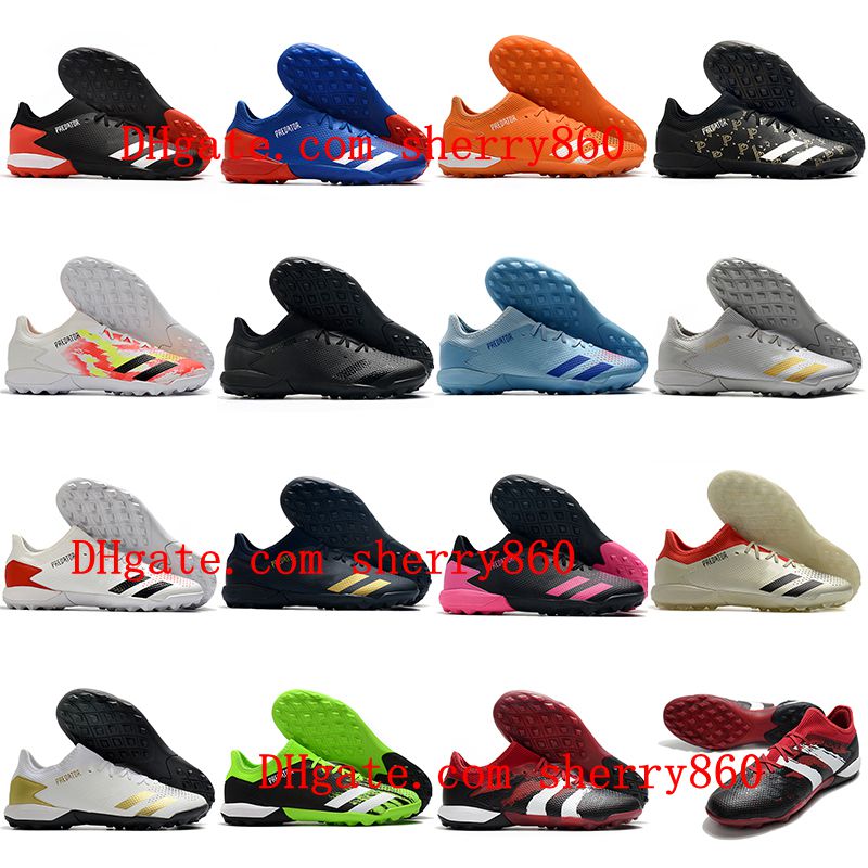 

2021 Soccer Shoes Mens Cleats PREDATOR 20.3 L TF Turf Football Boots lower Sneakers White/Black, As picture 3