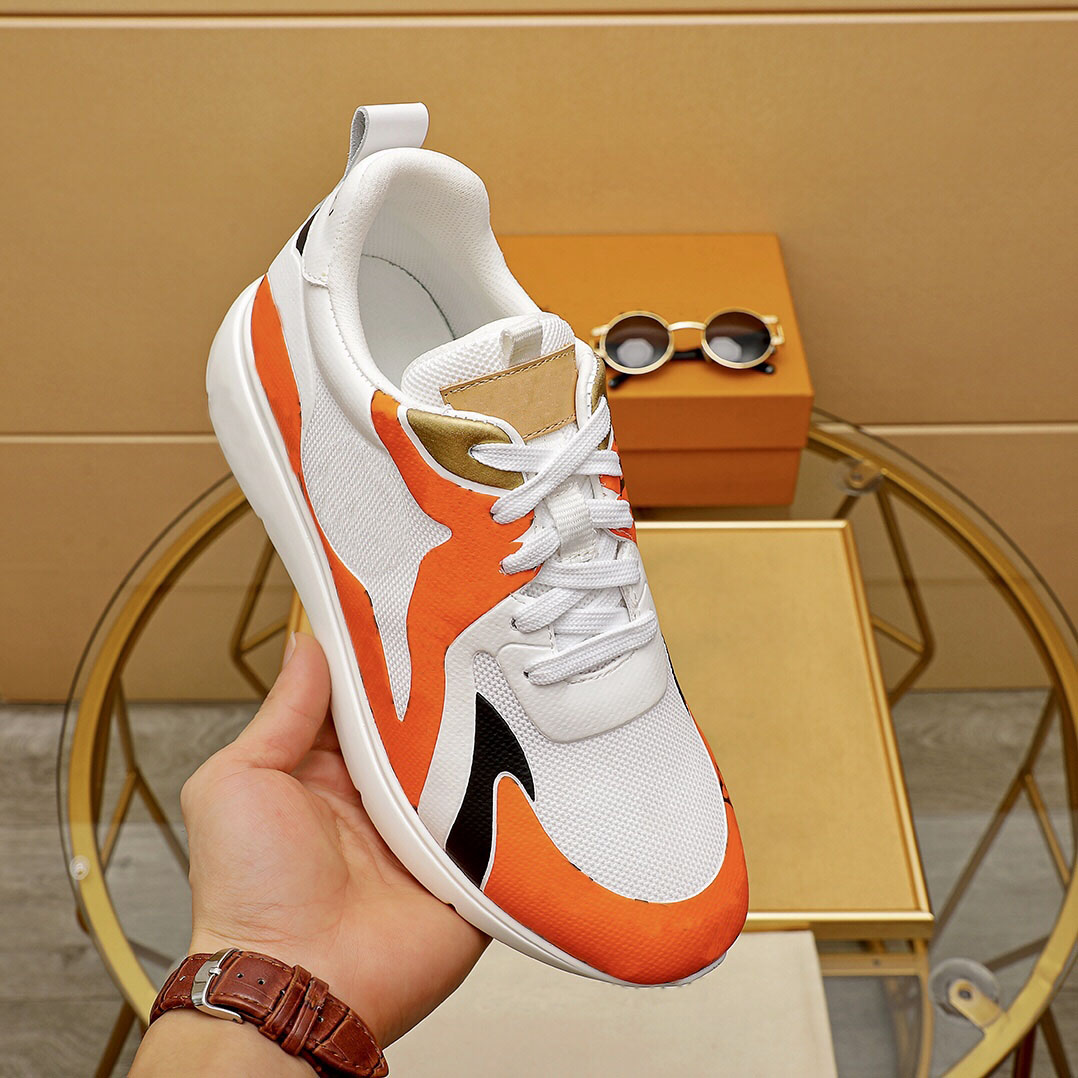 

Newest Luxurys Designer Casual Shoes Run Away Sneakers Flowers Printing Mesh Suede Walking Hiking trainers Classical Size 38-45#, Black