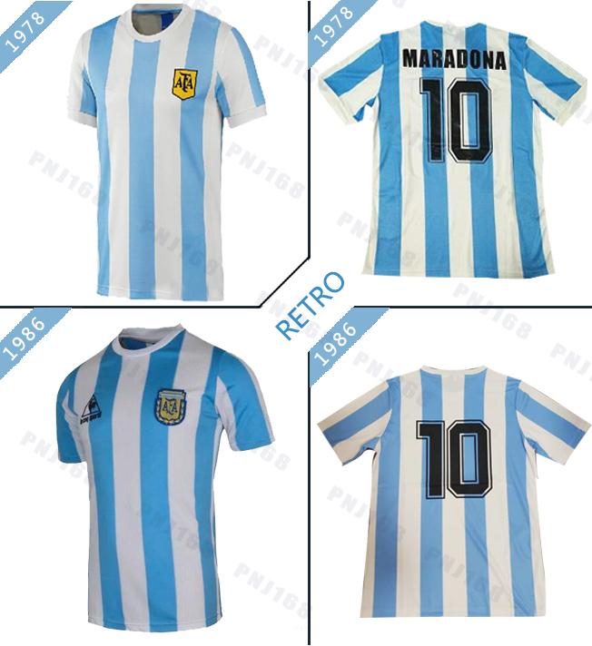 

Argentina Retro 1986 Soccer Jersey Maradona 86 Vintage Classic 1978 Retro Argentina Maradona 78 Football Shirts Maillot Camisetas de Futbol, 1986 argentina jersey