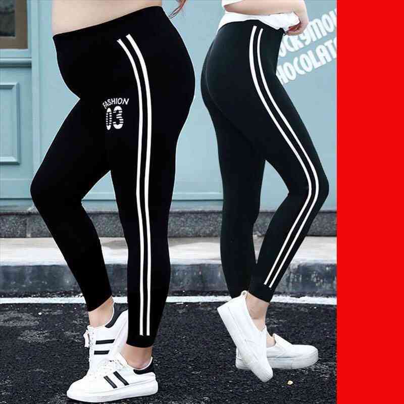 

plus size spring autumn women leggings causal super big sizes legging black stretchy fat mm ankle length pants