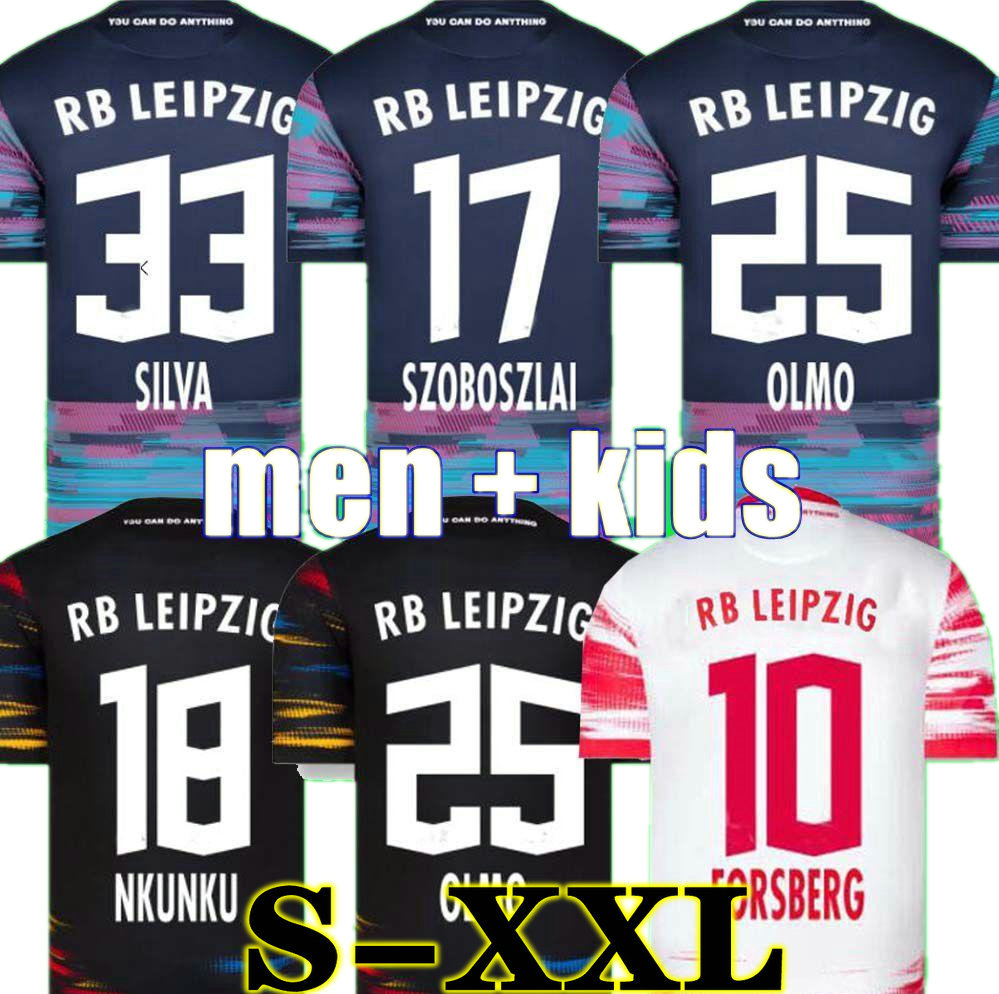 

21 22 RBL Leipziges Soccer Jerseys 2021 POULSEN FORSBERG HEE CHAN SABITZER UPAMECANO SZOBOSZLAI KLUIVERT football shirt uniforms, 21 22 home
