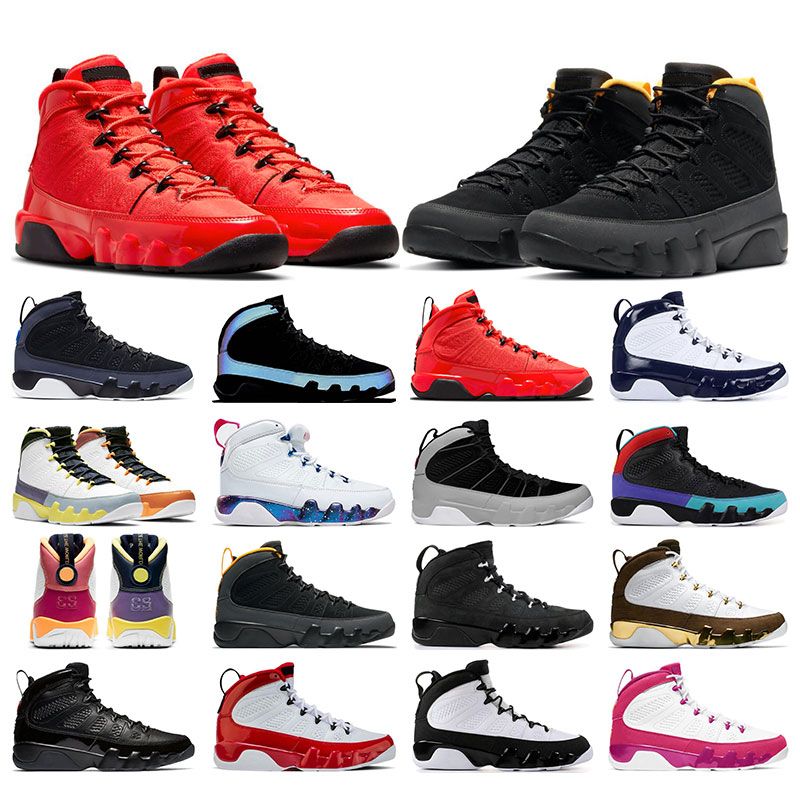 

9 Basketball Shoes 9s men sneakers Gym Chile Red Change The World Racer Blue University Gold UNC Bred Melo sports running trainers 7-13, 3 gym red