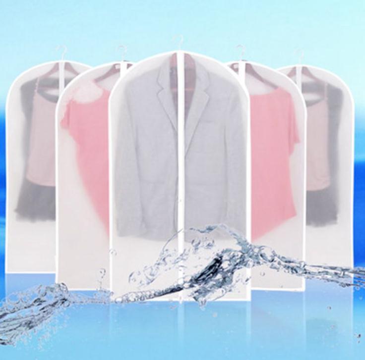 

100pcs Cloth Dustproof Cover Garment Organizer Suit Dress Jacket Clothe Protector Pouch Travel Storage Bag with Zipper Wholesale