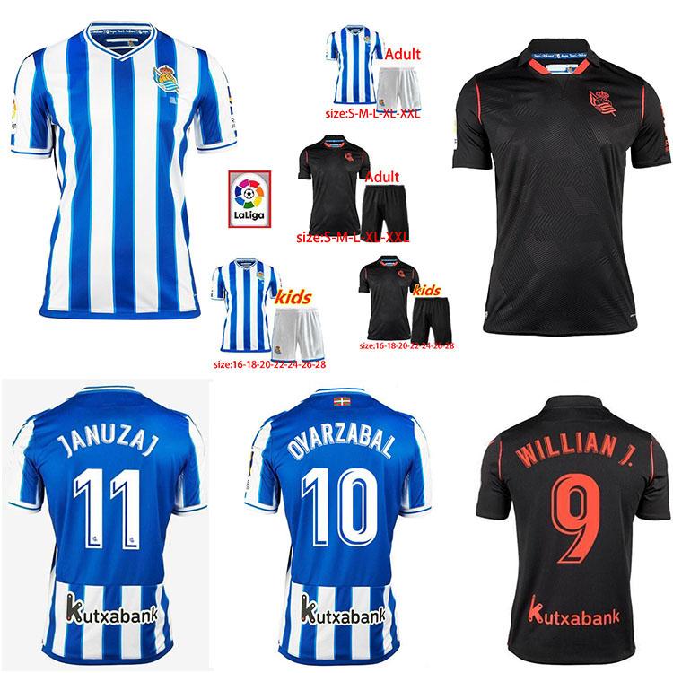 

Men + Kids 2020 2021 Real Sociedad Soccer Jerseys WILLIAN J. OYARZABAL AGIRRETXE JUANMI Home Away 20 21 Royal Society Football Shirt 16-XXL, Black