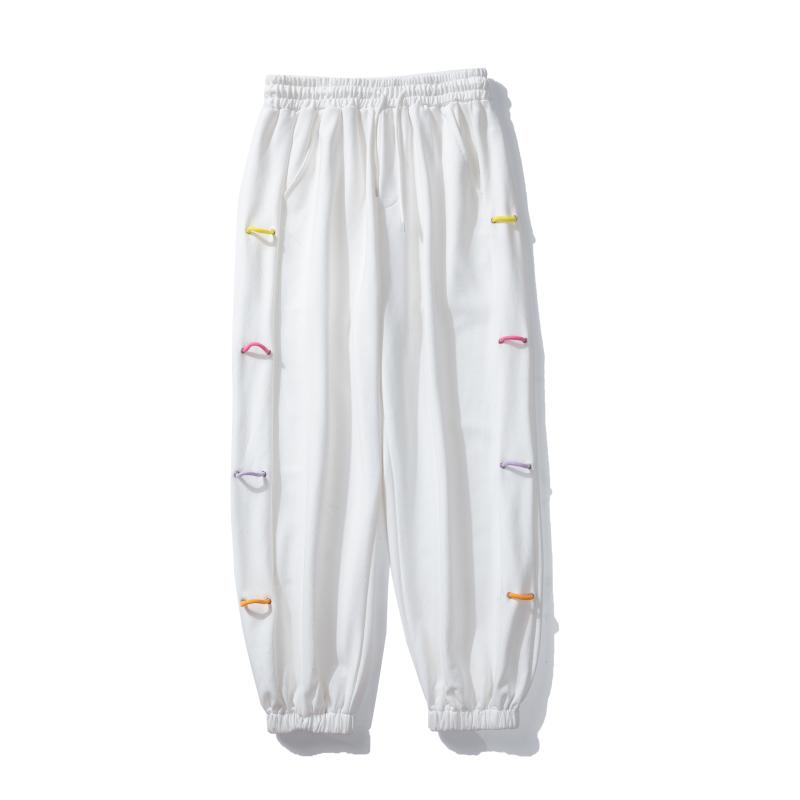 

Men' Pants Hong Kong Wind Autumn Style Defends Trousers Casual To Tie Foot Tide, As pic