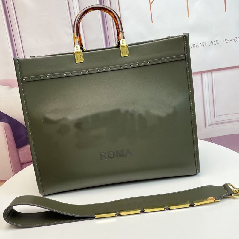 

Designer Handbags Sunshine Tote Large Capacity Package Shopping Bags Women Fend Handbag Genuine Leather Stiff Handle Fashion f Letter Removable Crossbody Strap Bb, 41x14x36cm