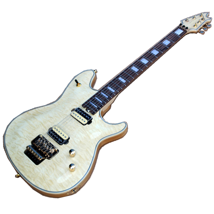 

Chinese Factory Brand Electric Guitar with Floyd Rose Bridge,Golden hardware,can be customized