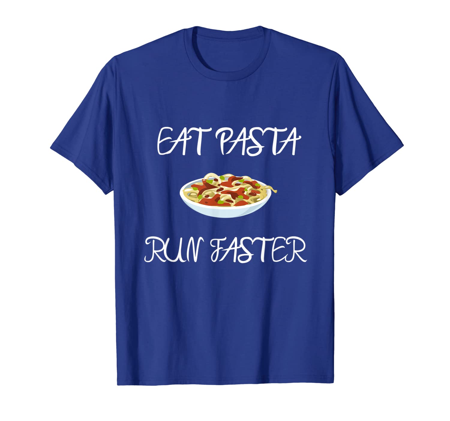 

Eat Pasta Run Faster | Marathon T-Shirt, White;black