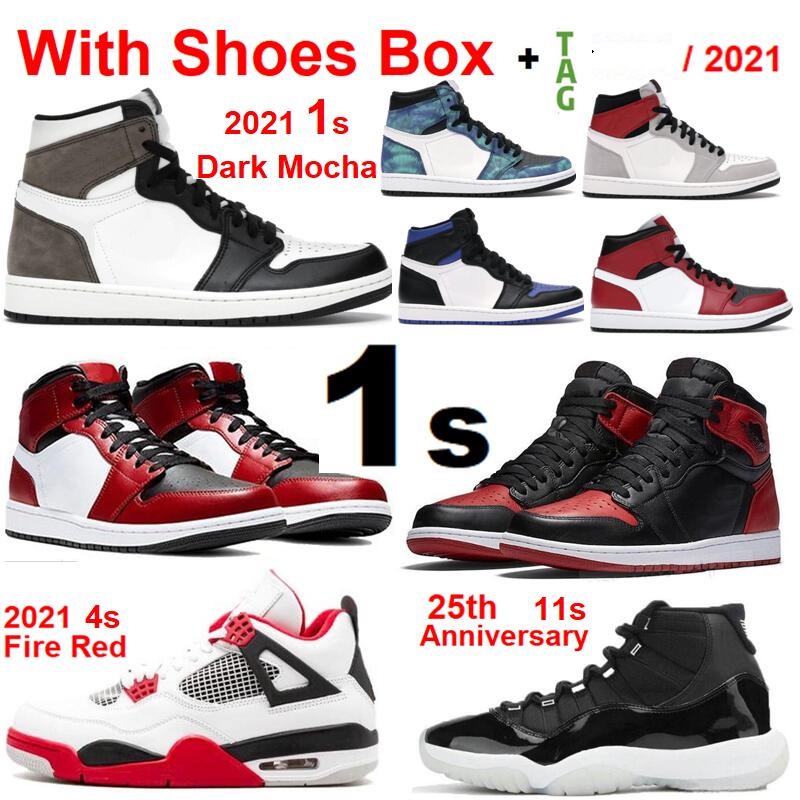 

Top Quality jumpman High OG Rust Shadow 2021 Basketball shoes Stealth 2.0 Fire Red University Blue Bred Toyal Toe Men Women Trainers Wholesale Space Jam Sneakers, Color-3