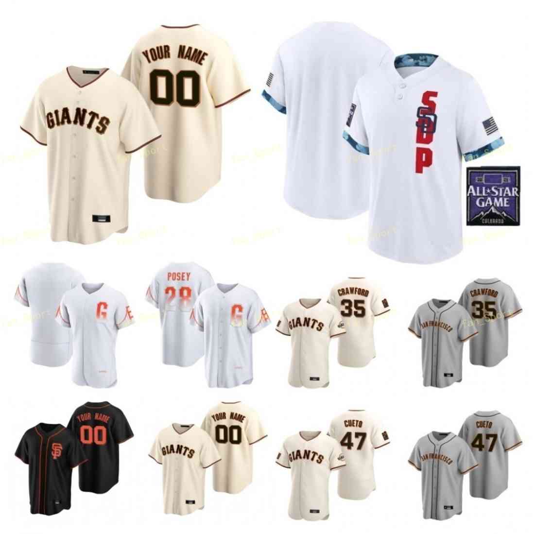 

City Connect 2021 All-Star Game Baseball Jerseys 12 Alex Dickerson 6 Steven Duggar 41 Wilmer Flores 34 Kevin Gausman 52 Dominic Leone Men Wo, Blue;black