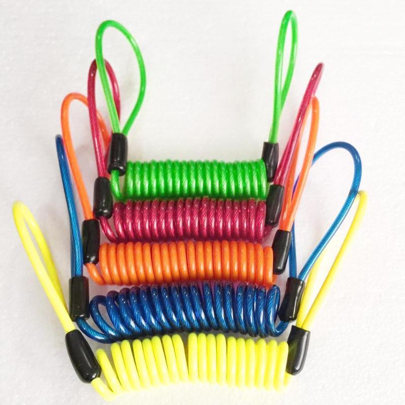 

Theft Protection 120cm Motorcycle Motorbike Security Disc Brake Lock Spring Reminder Cable Coil Accessories Supplies Products