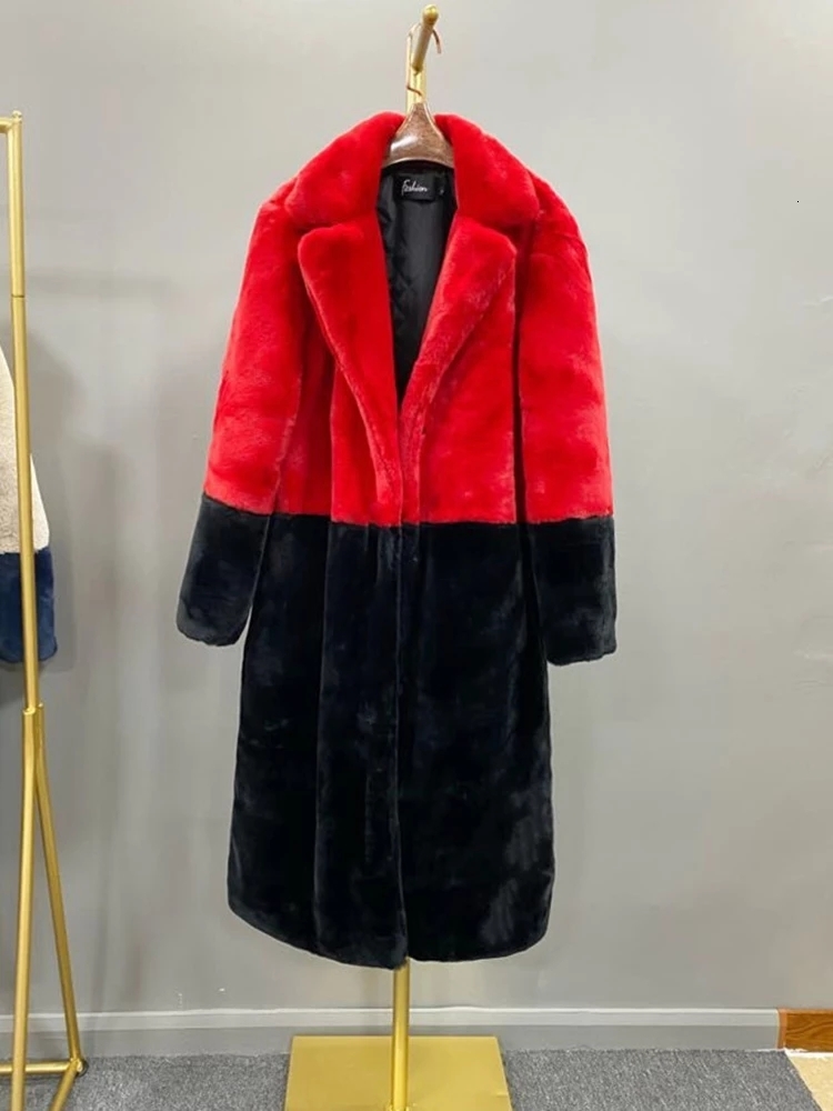 

Women's Suits & Blazers Winter 2021 female high-quality artificial rabbit long lapel fur coat, Games