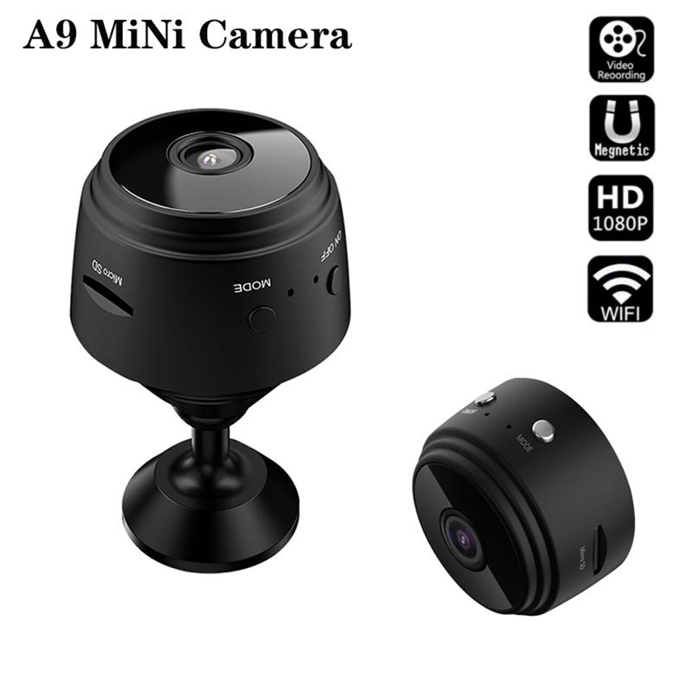 

A9 1080P Full HD Mini Video Cam Camcorders WIFI Cameras IP Wireless Security Hidden Camera Indoor Home surveillance Night Vision Small Camcorder, White