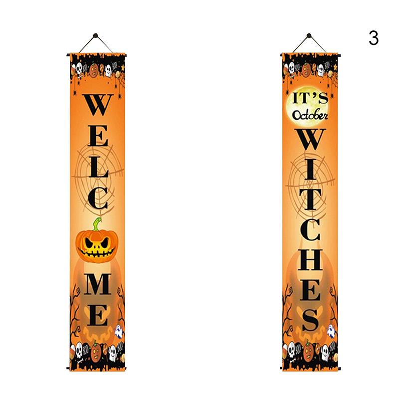 

Decorations Halloween Porch Hanging Banner With Pumpkin Letters Pattern Outdoor Decor Ornaments For Garden Gate Frrg