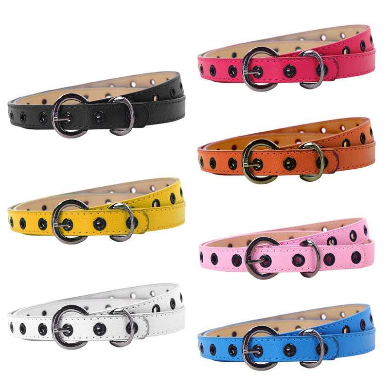 

Kids Brand Belt Child Waistband Classic Boys Girls Color Leisure Waist Strap Children PU leather Belts 6 Color, Black