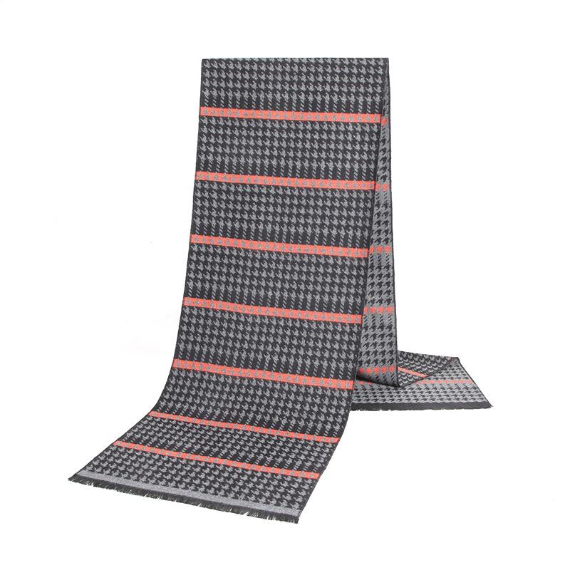 

Scarves Grid Men's Stripe Scarf Fashion Classical Windproof Warm Cotton Shawls Soft Casual Business Imitation Cashmere