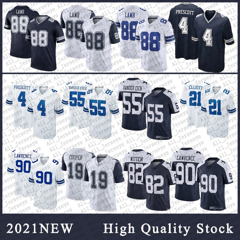 

11 Micah Parsons 88 CeeDee Lamb Football Jersey 4 Dak Prescott 55 Leighton Vander Esch 19 Amari Cooper 21 Ezekiel Elliott 54 Jaylon Smith 90, Black;red