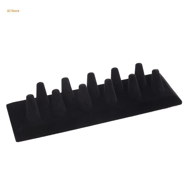 

Jewelry Pouches, Bags J78F Black Cute Finger Tip Mountail Ring Display Holder Resin Storage Organizer Stand Showcase
