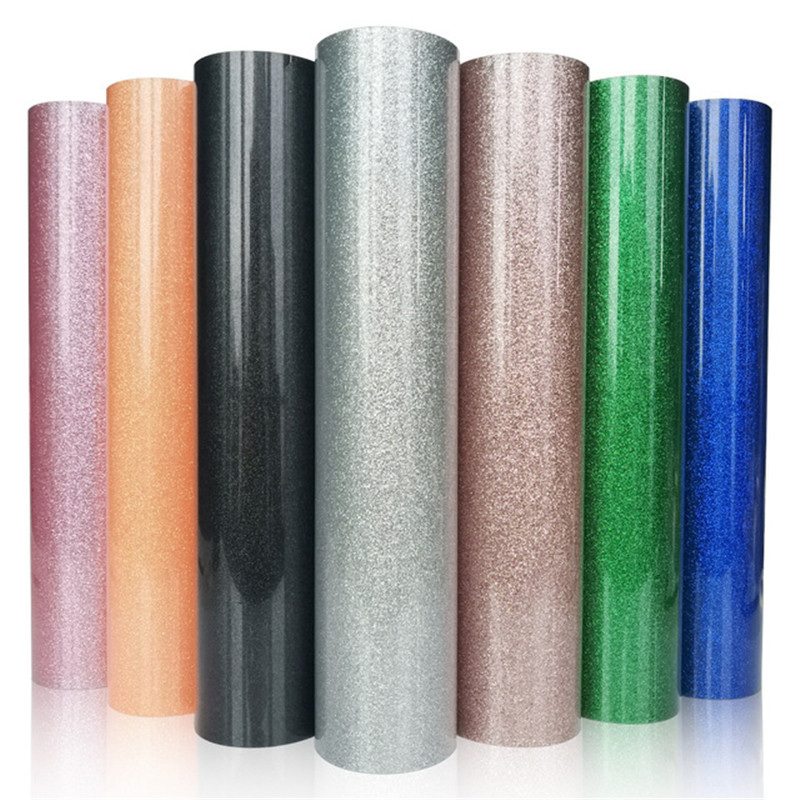 

Glitter HTV Heat Transfer Vinyl Iron On Vinyl HTV Heat Press Vinyl for T-Shirts Clothes Fabric Noctilucent DIY Supplies 30x25cm sheet