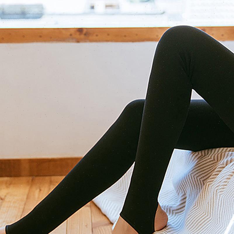 

Warm Winter Solid Pants Women Leggings Ankle Length High Waist Plus Velvet Thickening Fashion Dropshipping, Black