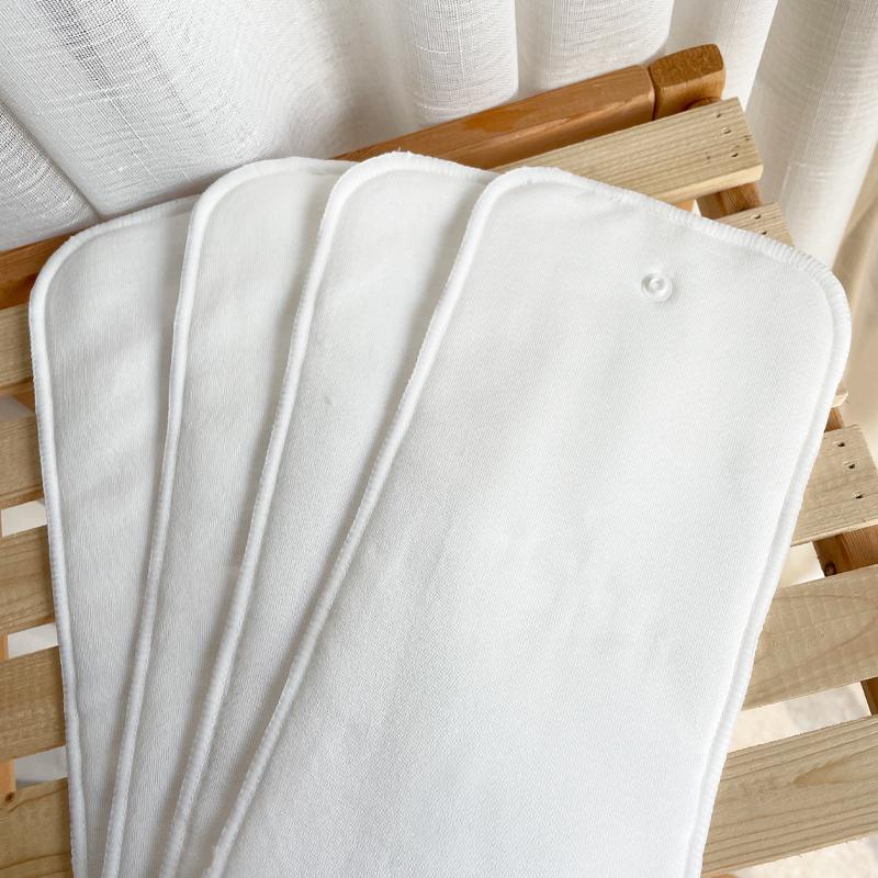 

Cloth Diapers Rainbow&Iris Reusable Washable Baby Diaper Nappy Inserts With Button Bamboo Cotton Soft Absorbent 4 Layers