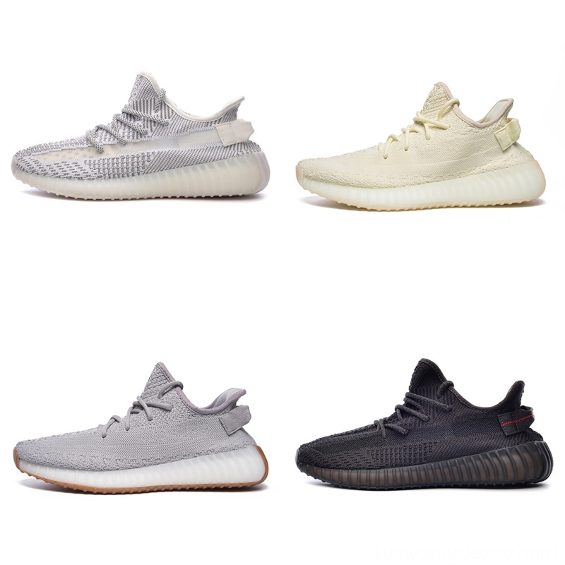 M24na KanyeWest Men Desinger Running Shoes 350 Woman Trainers Zebra Green glow in the dark 350 Bred Black Sneakers Cream White Sesame-image-699364484