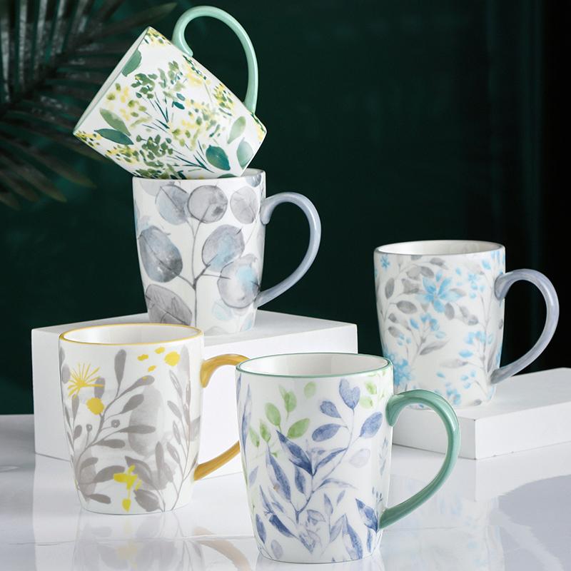 

Mugs Nordic Travel Coffee Cups Ceramic High Quality Kawaii Cup Couples Milk Breakfast Minimalist Tazas Mug BC50, Style4