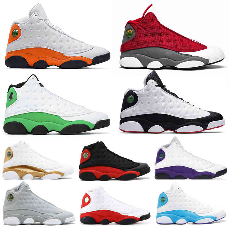 

New Cheap 13 13s Mens Basketball Shoes Love Respect Altitude Wolf Grey Court Purple Men Fashion Trainer Atheletic Shoes 36 -47, Black
