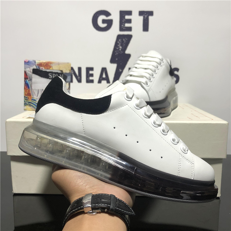 

Top Quality Desinger shoes Fashion Mens Women shoe Leather Lace Up Platform Oversized Sole Sneakers White Black Casual Trainers With Box