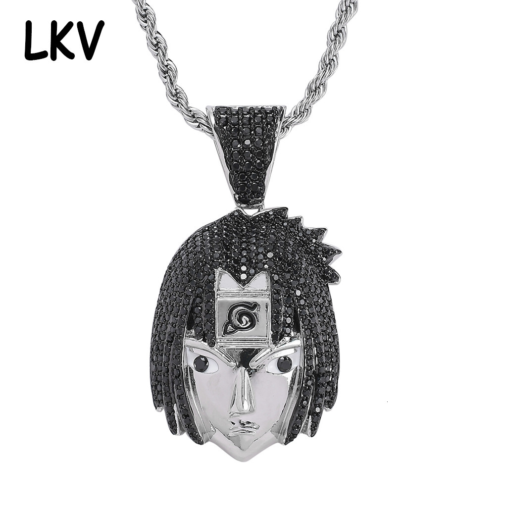 Cartoon Character Pendant with Personality Necklace and Zircon Inlaid Men&#039;s Hip Hop Jewelry-image-711167991
