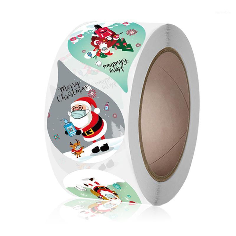 

Gift Wrap 500pcs/roll Merry Christmas Decoration Santa Stickers Party Baking Packaging Seal Lables Invitation Letter Envelope Sticker