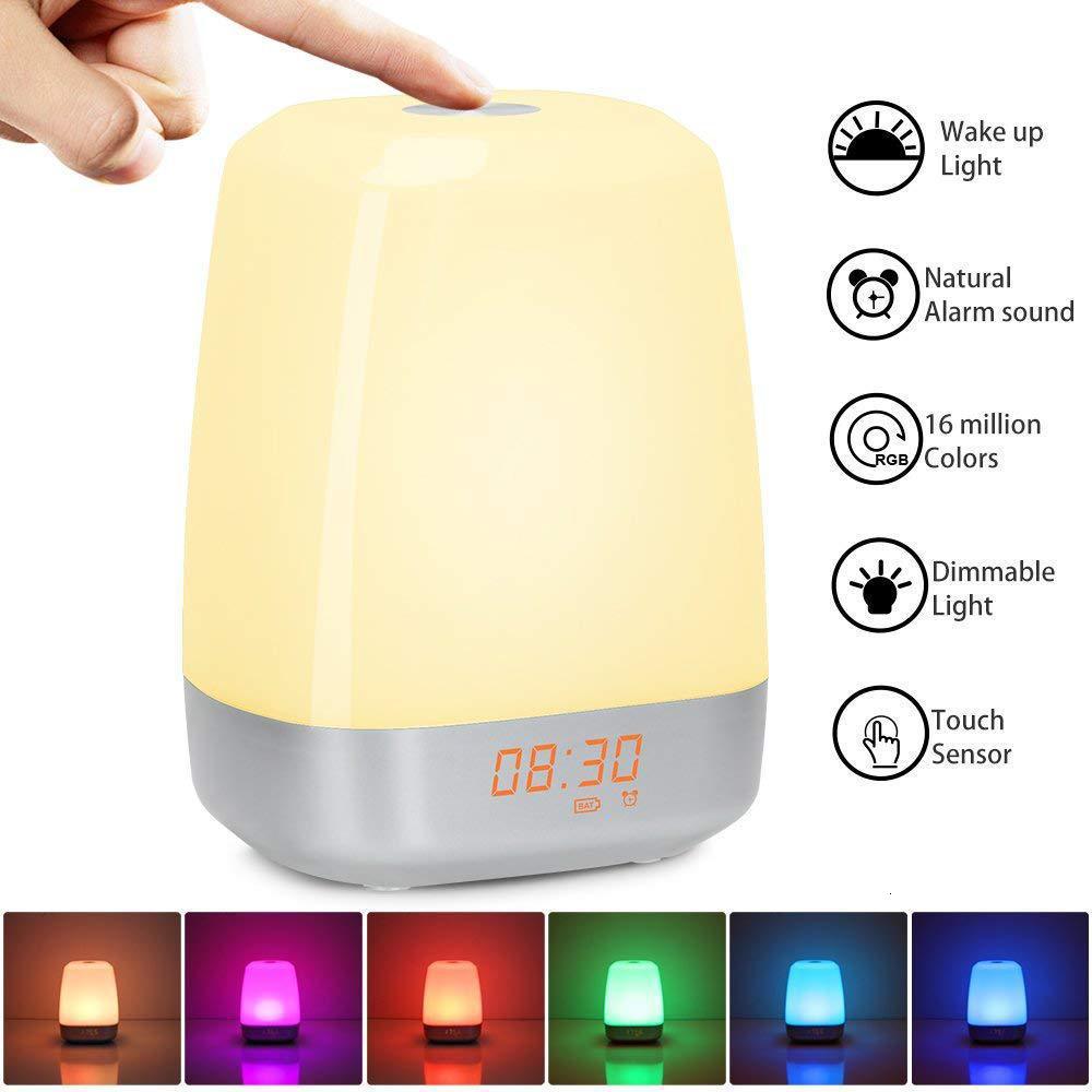

the simulat natural clock, and wake-up light led displays the sunrise alarm clock
